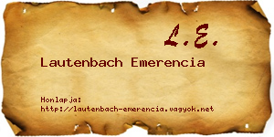 Lautenbach Emerencia névjegykártya